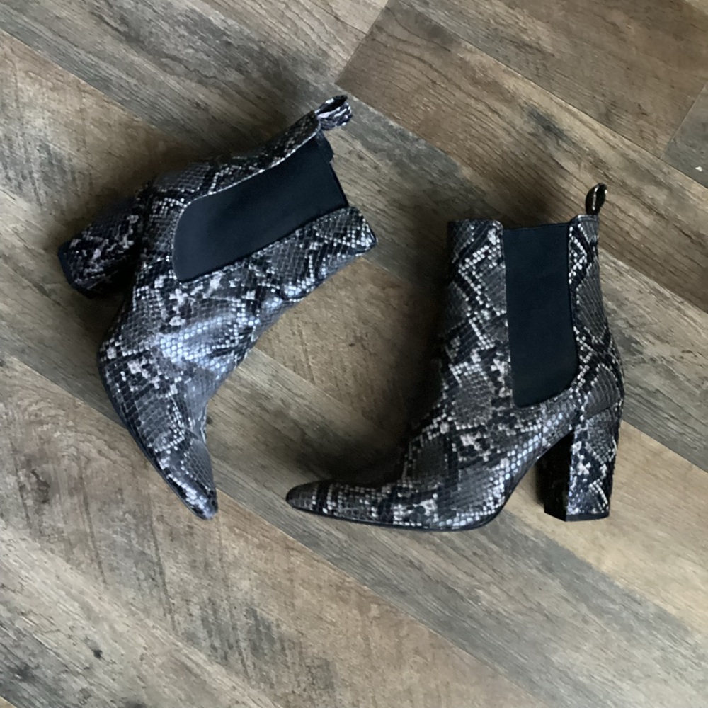 Steve Madden Snakeskin Ankle Boots